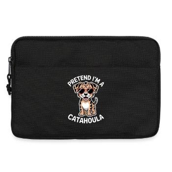 Cadeau de la parole du chien léopard Catahoula de Louisiane - Sacoche pour ordinateur portable 13 pouces - noir - Devant