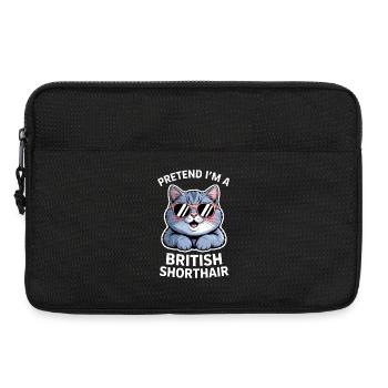 Dictons britanniques à poil court : cadeau drôle de chat - Sacoche pour ordinateur portable 13 pouces - noir - Devant