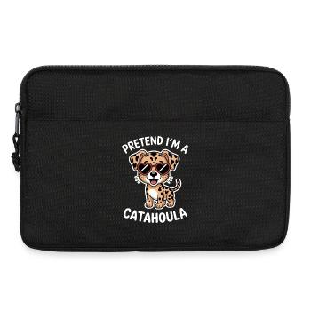 Cadeau de la parole du chien léopard Catahoula de Louisiane - Sacoche pour ordinateur portable 13 pouces - noir - Devant