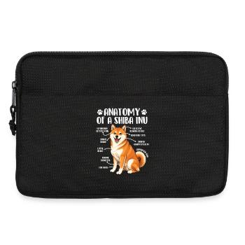 Anatomie de l’humour d’un doge Shiba Inu - Sacoche pour ordinateur portable 13 pouces - noir - Devant