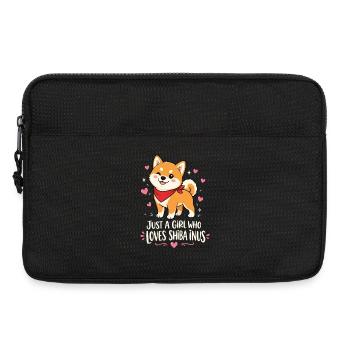 Mädchen liebt Shiba Inus Doge Kawaii Mama - Laptoptasche 13" - Schwarz - Vorne