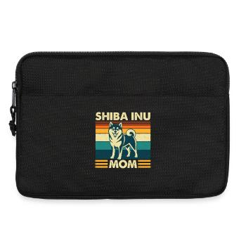 Shiba Inu Mom Kawaii Doge japonais - Sacoche pour ordinateur portable 13 pouces - noir - Devant