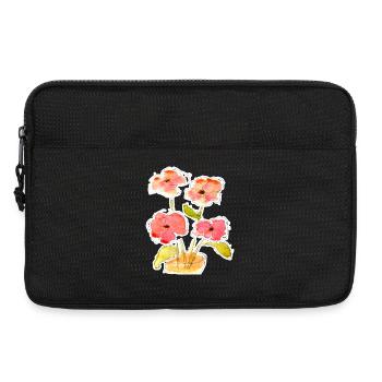 Bouquet de fleurs aquarellé - Sacoche pour ordinateur portable 13 pouces - noir - Devant