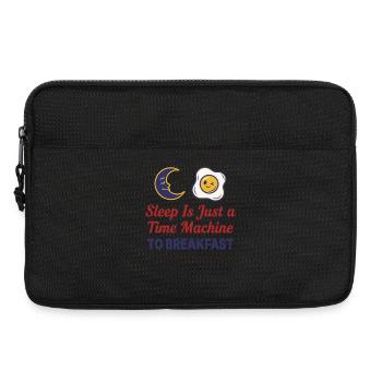 Breakfast Sleep Is Just A Time Machine - Laptop bag 13" - black - Front
