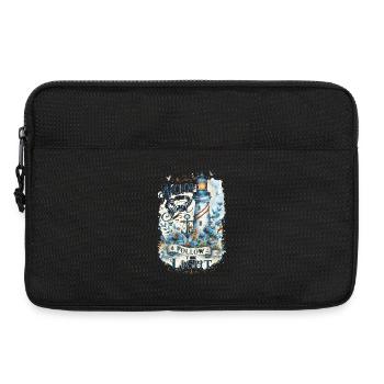 Anchor Your Soul – Lighthouse Watercolor - Laptop bag 13" - black - Front