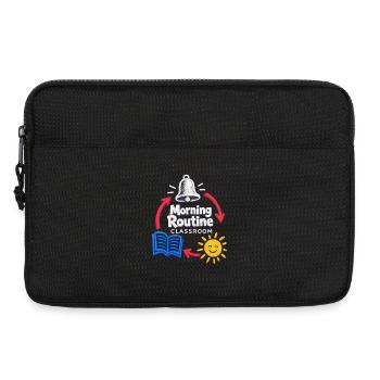 Routine du matin : Enseignant de classe de retour à l’école - Sacoche pour ordinateur portable 13 pouces - noir - Devant