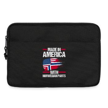 Norvège, Norge, Amérique, Fjords patriotiques, Scandinaves - Sacoche pour ordinateur portable 13 pouces - noir - Devant