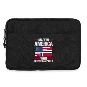 Norway Norge America Patriotic Fjords Scandinavian - Laptop bag 13" - black - Front