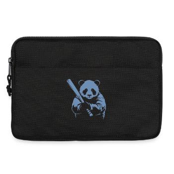 Silhouette minimaliste du joueur de baseball Panda - Sacoche pour ordinateur portable 13 pouces - noir - Devant