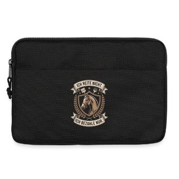 Reite Nicht Bezahle Pferdepapa Pferdemama Pferde - Laptoptasche 13" - Schwarz - Vorne