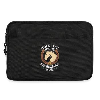 Reite Nicht Bezahle Pferdepapa Pferdemama Pferde - Laptoptasche 13" - Schwarz - Vorne