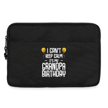 Anniversaire de grand-père, je n’arrive pas à rester calme - Sacoche pour ordinateur portable 13 pouces - noir - Devant
