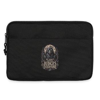 Raven Raven Mon animal spirituel juge tout le monde - Sacoche pour ordinateur portable 13 pouces - noir - Devant