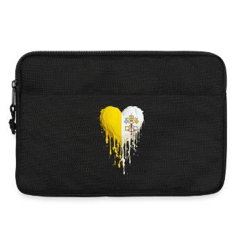 Vatikansfarbenes Herz-Drip - Laptoptasche 13" - Schwarz - Vorne