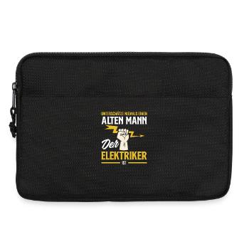 Alter Mann Der Elektriker Ist - Laptoptasche 13" - Schwarz - Vorne