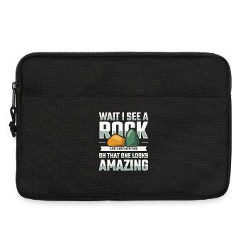 Collecter des pierres - Chercher des pierres - Naturaliste - Sacoche pour ordinateur portable 13 pouces - noir - Devant