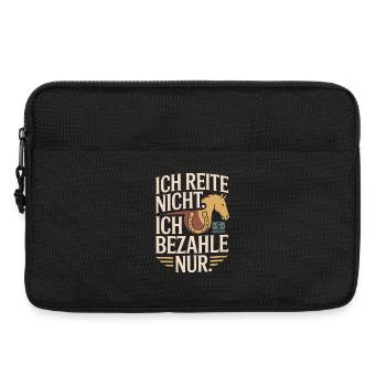 Reite Nicht Bezahle Pferdepapa Pferdemama Pferde - Laptoptasche 13" - Schwarz - Vorne