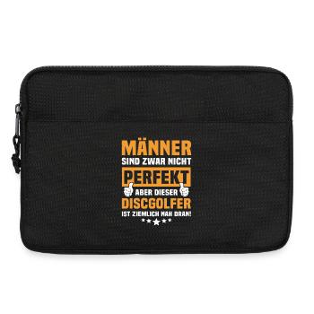Lustige Discgolfer Sprüche - Laptoptasche 13" - Schwarz - Vorne
