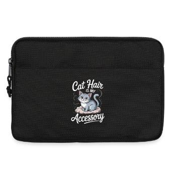 Les poils de chat sont mon accessoire - Sacoche pour ordinateur portable 13 pouces - noir - Devant