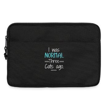 J’étais normal il y a 3 chats, amateur de chats drôle - Sacoche pour ordinateur portable 13 pouces - noir - Devant