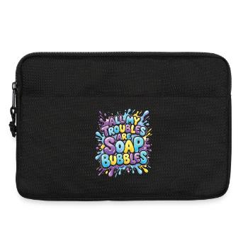 All My Troubles Are Soap Bubbles - Laptoptasche 13" - Schwarz - Vorne