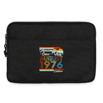 August 1976 Vintage Retro Birthday Gift - Laptop bag 13" - black - Front