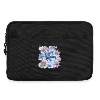 Beach Therapy – Muscheln & Seesterne Design - Laptoptasche 13" - Schwarz - Vorne