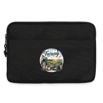 Life is Better on the Fairway – Golf Gift Desi - Laptop bag 13" - black - Front