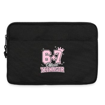 13th Birthday Shirt Funny Meme 67th Birthday 13 - Sacoche pour ordinateur portable 13 pouces - noir - Devant