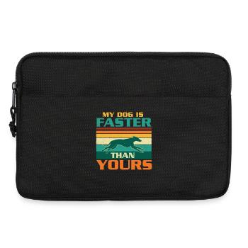 My Dog Is Faster Greyhound Speed Humor - Laptop bag 13" - black - Front
