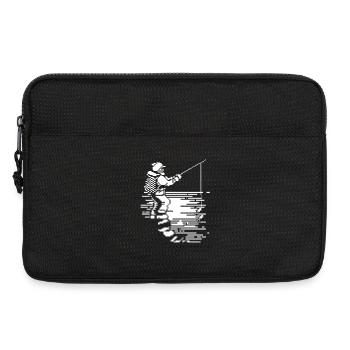 Angeln Pixel Art - Laptoptasche 13" - Schwarz - Vorne