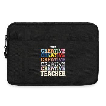 Kreative Lehrerin Teacher Bunt Geschenk - Laptoptasche 13" - Schwarz - Vorne