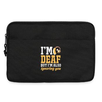 Taub Taubheit Deaf Gebärdensprache - Laptoptasche 13" - Schwarz - Vorne