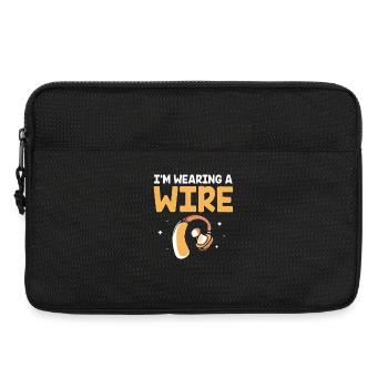 Langue des signes sourd sourd - Sacoche pour ordinateur portable 13 pouces - noir - Devant