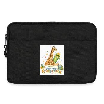 Giraffenzauber Erster Kindergartentag - Laptoptasche 13" - Schwarz - Vorne
