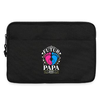Futur Papa 2027 - Cadeau Annonce Grossesse Bébé - Sacoche pour ordinateur portable 13 pouces - noir - Devant