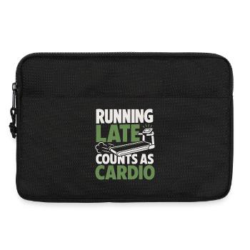 Courir tard compte comme un tapis de course cardio - Sacoche pour ordinateur portable 13 pouces - noir - Devant