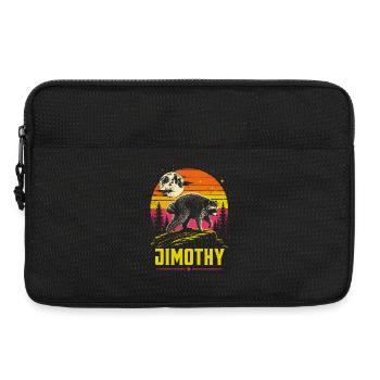 Vintage Waschbär Jimothy Vollmondsonnenuntergang - Laptoptasche 13" - Schwarz - Vorne