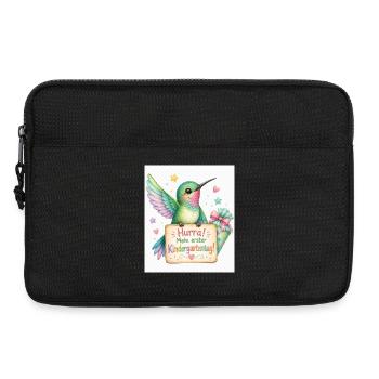 Hurra: Erster Kindergartenstart - Laptoptasche 13" - Schwarz - Vorne