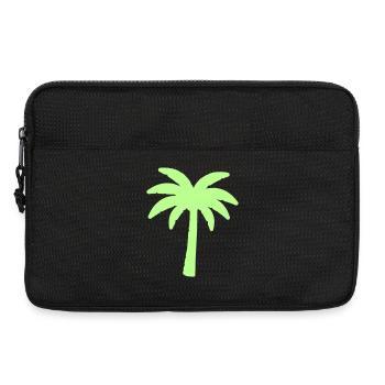 Neonpalme Silhouette auf Schwarz - Laptoptasche 13" - Schwarz - Vorne