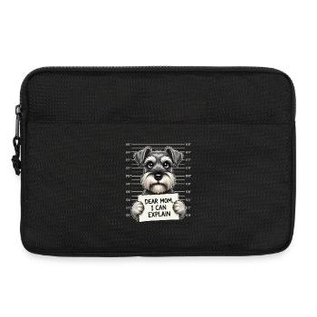 Liebe Mama, ich kann Schnauzer-Humor erklären - Laptoptasche 13" - Schwarz - Vorne