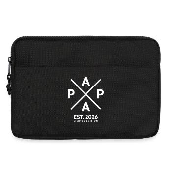 Papa Est. 2026 | Vater | Vatertag Geschenk - Laptoptasche 13" - Schwarz - Vorne