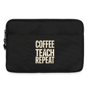 Lehrerhumor – Kaffee Unterricht Wiederholung - Laptoptasche 13" - Schwarz - Vorne