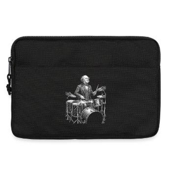 Martin Van Buren Trommler Skizze - Laptoptasche 13" - Schwarz - Vorne