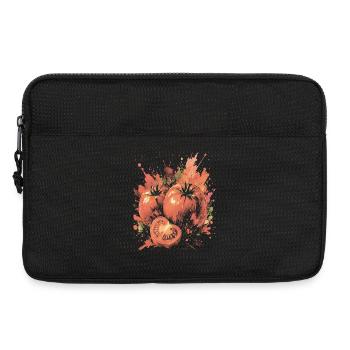 Red Tomato Vegetable Splash Art Watercolor - Laptop bag 13" - black - Front