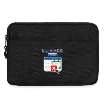 Arbeitsplatzhumor Antwort per E-Mail Bitte, Kalender De - Laptoptasche 13" - Schwarz - Vorne