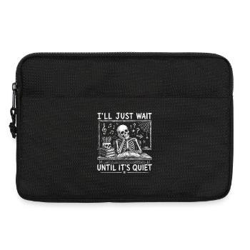Lehrer, Halloween, Skelett - Laptoptasche 13" - Schwarz - Vorne