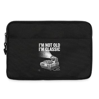 Nicht alt, ich bin Klassiker: Retro-Kasse - Laptoptasche 13" - Schwarz - Vorne