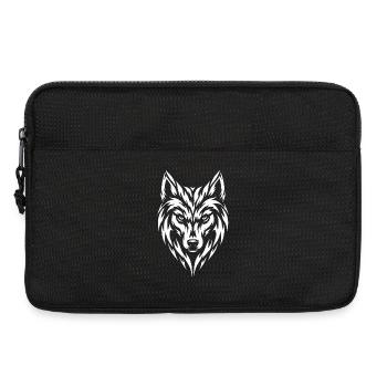 Wolf Tribal Tattoo Style - Laptoptasche 13" - Schwarz - Vorne