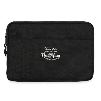 Heute ist ein guter Tag für einen Neuanfang - Laptoptasche 13" - Schwarz - Vorne